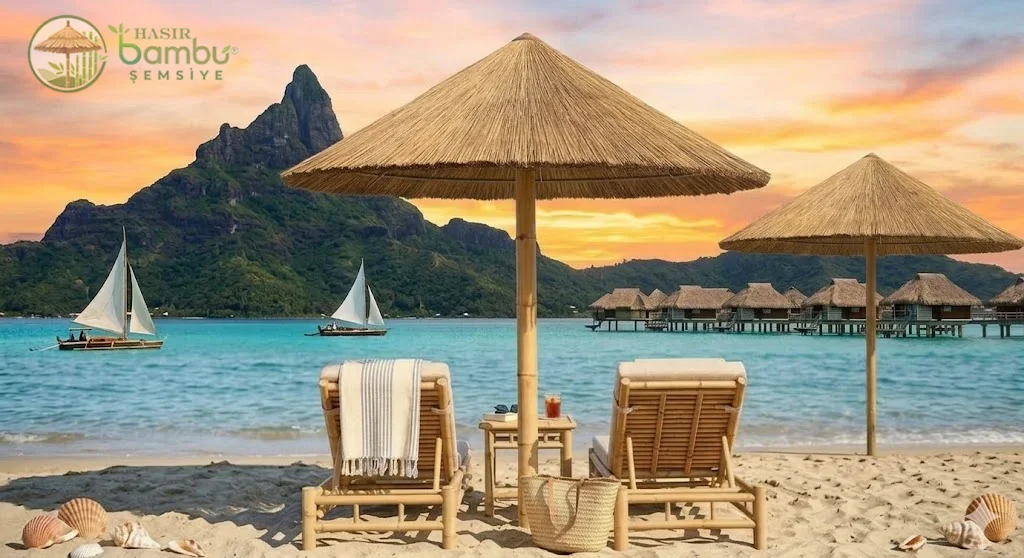 Sahil Şemsiyesi Hasır Modelleri